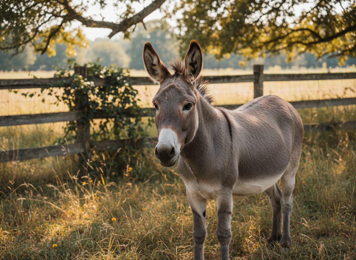Danny, a rescued donkey