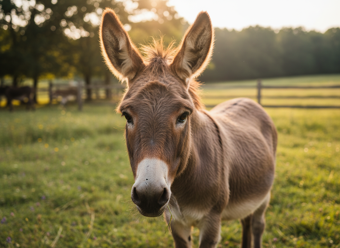 Bonnie, a rescued donkey