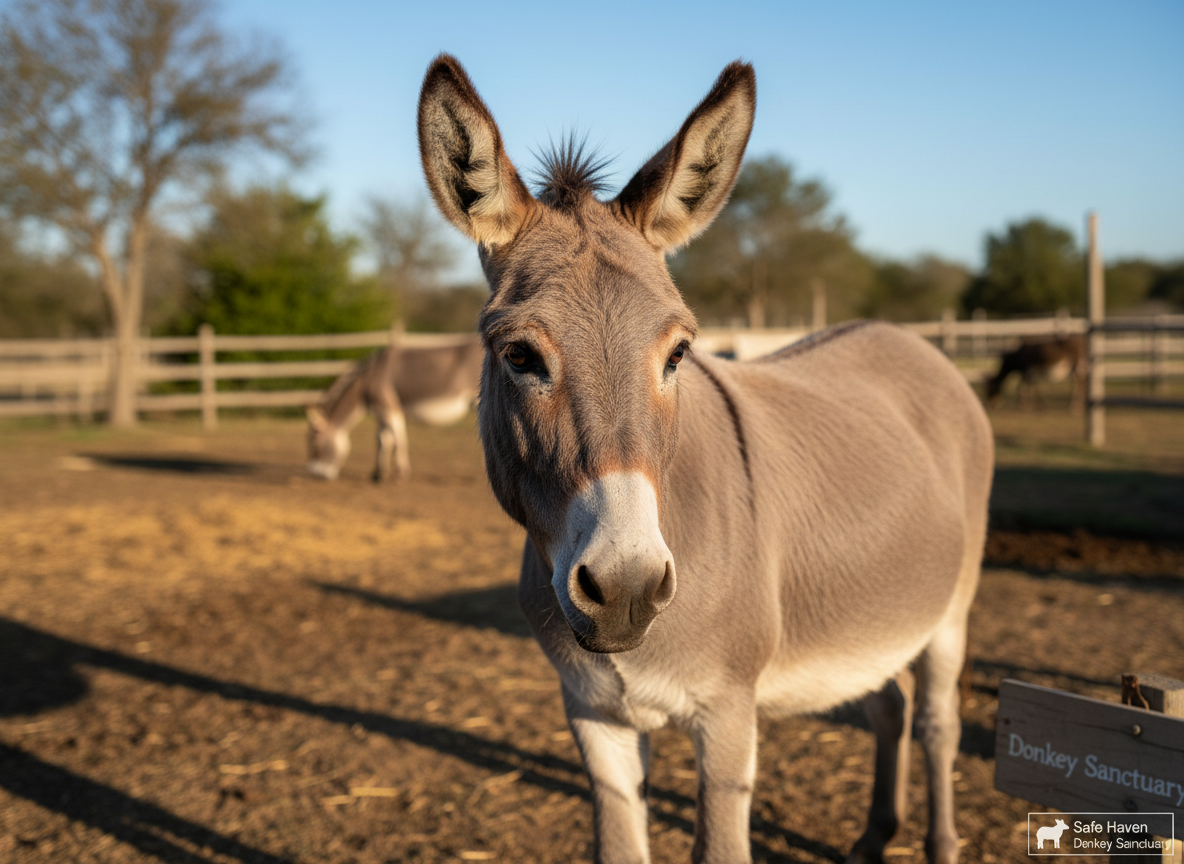 The Amberwood donkey herd together